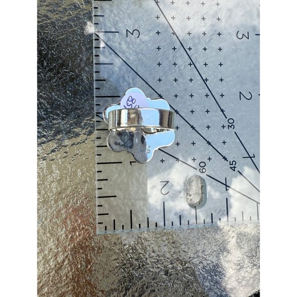 Artisan Sea Sediment Jasper Wild Horse turquoise SS 925 Statement cluster Ring - Picture 4 of 10